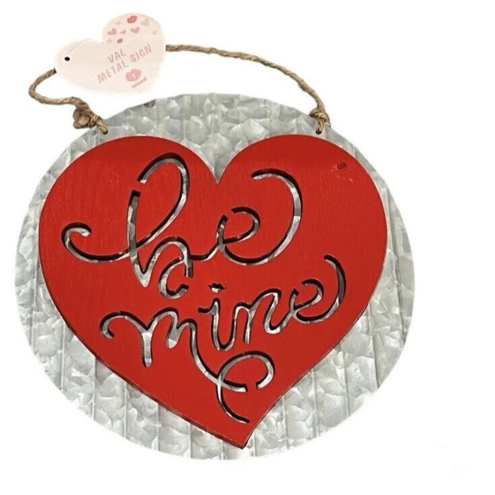 Be Mine Metal Wood Hanging Sign Laser Cut